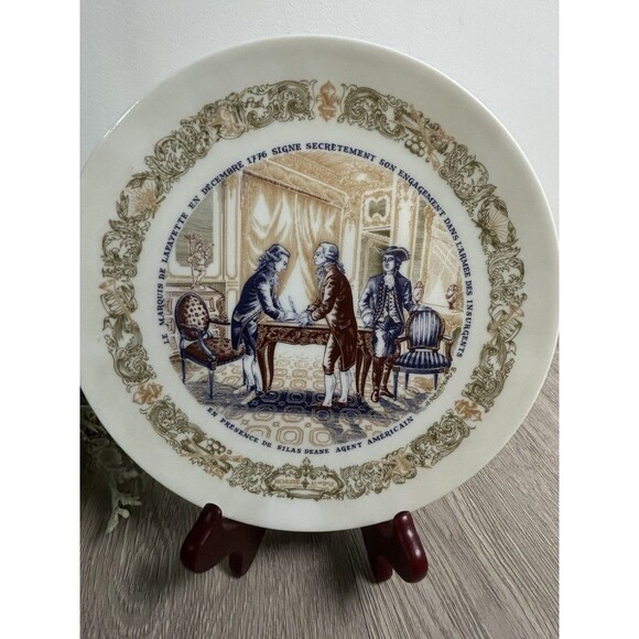 Vintage D’Arceau Limoges France Plate Fait A La Main No.213 1973 Collectible - Picture 2 of 9